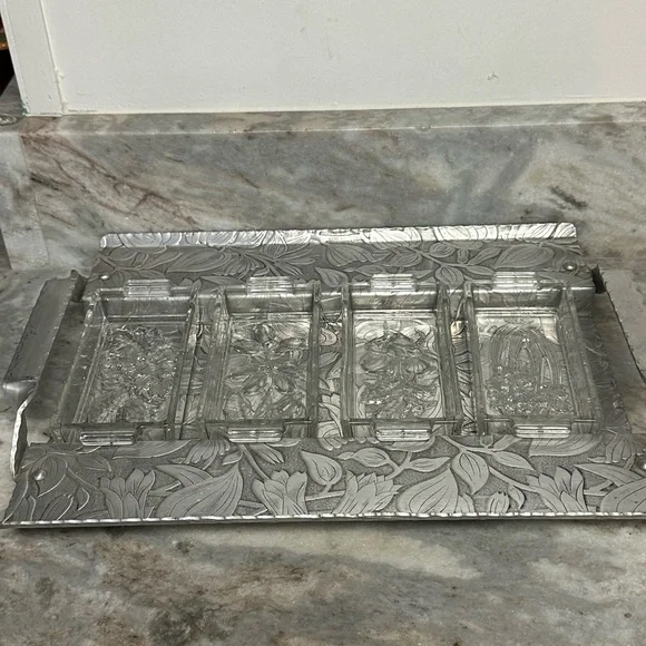 Federal Silver Co Vintage Florette Serving Tray